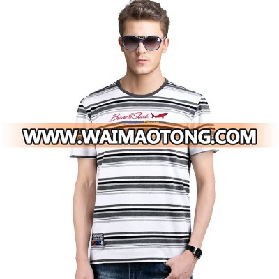 Men's Printed Stripe Tee(free stock sample)